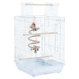 Open Top Travel Bird Cage with Open Play Top for Budgie Finch Green Cheek Canary