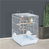 Open Top Travel Bird Cage with Open Play Top for Budgie Finch Green Cheek Canary