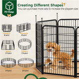 Yaheetech 2-Pack 8-Panel Pet Playpen with Gate Foldable Dog & Puppy Fence