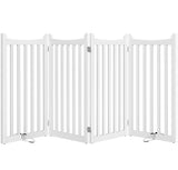 36″ Tall Freestanding Wooden Fence Four-Panel Pet Puppy Fence