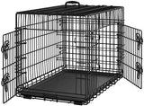 90 cm Dog Crate w/ Divider Foldable Metal Wire Dog Cage Kennel