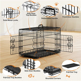 76 cm Dog Crate Foldable Metal Wire Dog Cage Pet Kennel
