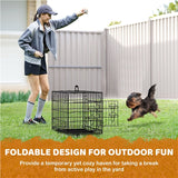 76 cm Dog Crate Foldable Metal Wire Dog Cage Pet Kennel