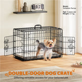 76 cm Dog Crate Foldable Metal Wire Dog Cage Pet Kennel