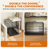 76 cm Dog Crate Foldable Metal Wire Dog Cage Pet Kennel
