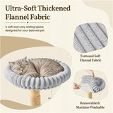 104 cm Cat Tree with Pear Wood Posts and Jute Scratching Surface