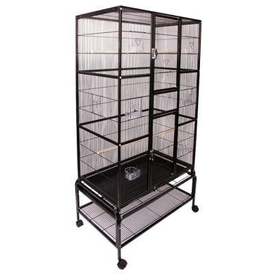 Avi One Bird Cage - 604T Square Tall Black 83.5x53.5x180.5cm