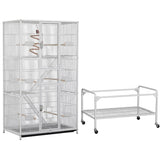 175.5cm H Extra Large Bird Cage Rolling Metal Pet Cage