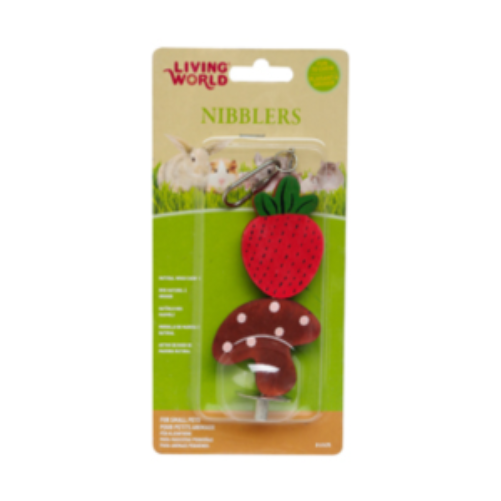 Lw nibblers wood chews strawberry and mushroom