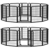 24 Panels 80cm Tall Dog Cat Exercise Barrier Outdoor Indoor Fence Dog Playpen Dog Pen