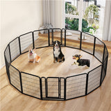 24 Panels 80cm Tall Dog Cat Exercise Barrier Outdoor Indoor Fence Dog Playpen Dog Pen