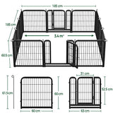12 panels 60cm Tall Dog Playpen Panels Dog Pen Pet Exercise Barrier