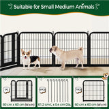 12 panels 60cm Tall Dog Playpen Panels Dog Pen Pet Exercise Barrier