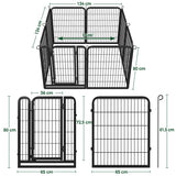 Yaheetech Heavy Duty Steel Expandable Pet Playpen Dog Pen 8-32 Panels, 80cm Height