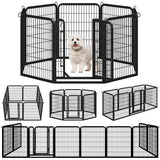 Yaheetech Heavy Duty Steel Expandable Pet Playpen Dog Pen 8-32 Panels, 80cm Height