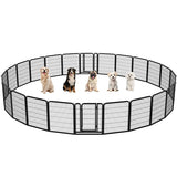 Yaheetech Heavy Duty Steel Expandable Pet Playpen Dog Pen 8-32 Panels, 80cm Height