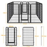 12 Panels 120cm Tall Iron Dog Cat Exercise Barrier Dog Pen Dog Playpen
