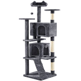 178cm Multilevel Cat Tree Tower with 2 Condos, 3 Perches & Sisal Posts