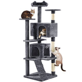 178cm Multilevel Cat Tree Tower with 2 Condos, 3 Perches & Sisal Posts
