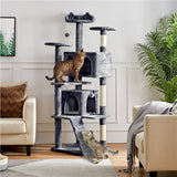 178cm Multilevel Cat Tree Tower with 2 Condos, 3 Perches & Sisal Posts