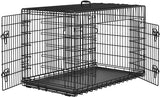 122cm Dog Crate for Large Dogs w/ Divider Foldable Metal Wire Dog Cage Kennel