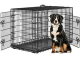 122cm Dog Crate for Large Dogs w/ Divider Foldable Metal Wire Dog Cage Kennel