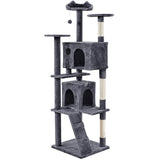 203cm H Plush Cat Tree Multilevel Indoor Cat Tower