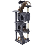203cm H Plush Cat Tree Multilevel Indoor Cat Tower