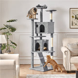 Yaheetech 80" Tall Cat Tree — Extra Large Multi-Level Cat Tower with Big Condo, Ladder & Scratching Posts