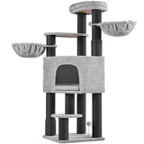 63″ Multilevel Heavy-Duty Cat Tree with Thick Scratching Posts
