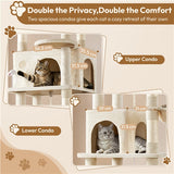 210cm Multi-Level Cat Tree Cat Tower with 9 Sisal Scratching Posts