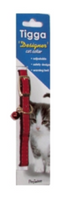 Tigga Velvet Cat Collar Burgundy 10mm x 28cm