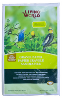 LW Gravel Paper Rectangular 25 x 40cm 8pk Living World Gravel Paper is custom cut to fit small rectangular bird cages. No cutting is required. Gravel paper simplifies cage cleaning and maintenance. The paper’s gritty surface helps trim bird claws. When ingested, the grit helps crop digestion. Includes 8 heavy sheets.