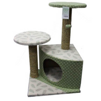 PICK UP ONLY -Tigga Cat Scratch 2 Platforms & Poles with Cubby 50*36*H64cm