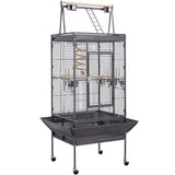 H68.5'' Play Top Parrot Cage Metal Rolling Bird Cage