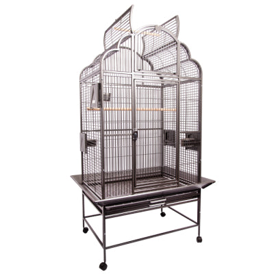 Avi One Parrot Cage - 932 Silver Black 96x74x173cm
