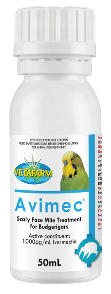 Vetafarm Avimec (scaley face mite treatment)