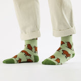 Save the Green Capybara Bamboo Socks