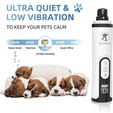 Pet Nail Grinder with 2 LED Lights Upgraded 3-Speed Electric Cordless