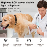 Pet Nail Grinder with 2 LED Lights Upgraded 3-Speed Electric Cordless