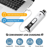 Pet Nail Grinder with 2 LED Lights Upgraded 3-Speed Electric Cordless