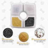 Cat Water Fountain Filter Replacement - Triple-Action Pet Drinking Fountain Filter
