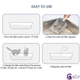 CatZest Stainless Steel Litter Box with Lid, Front Entry Top Exit Kitty, Extra Large Enclosed Metal Litter Box with Litter Scoop & Ramp