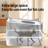 CatZest Stainless Steel Cat Litter Box for Big Cats – Large Top-Entry Enclosed Kitty Pan with Lid, Odor-Resistant & Easy to Clean