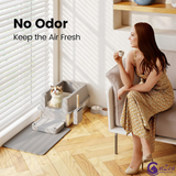 CatZest Stainless Steel Extra Large Cat Litter Box with High Sides – Leakproof, Easy Clean, Includes Scoop Footboard & Detachable Base