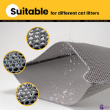 Cat Litter Mat Double Layer Waterproof Urine Proof Trapping Mat