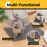 Cat Litter Mat Double Layer Waterproof Urine Proof Trapping Mat