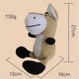 Checkers Plush & PlayClean Squeaky Chew Dog Toy Donkey
