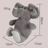 Checkers Plush & PlayClean Squeaky Chew Dog Toy Elephant