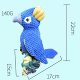 Checkers Plush & PlayClean Squeaky Chew Dog Toy Parrot
